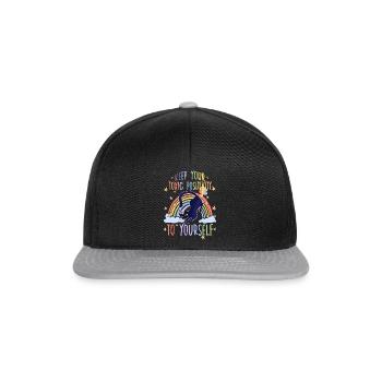 Anti Glitter Anti Unicorn Funny Cat Owner - Snapback Cap - black/grey - Front