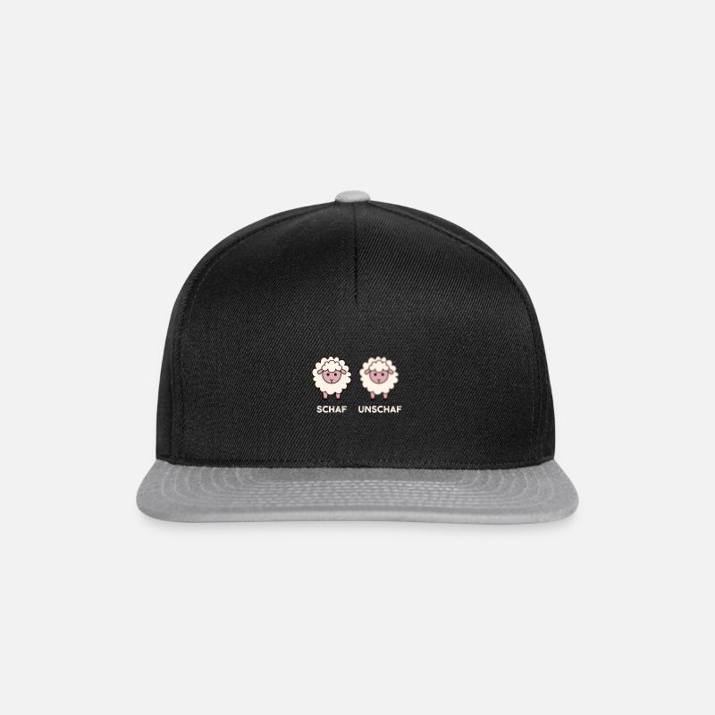 Schaf unschaf - Snapback Cap - Schwarz/Grau