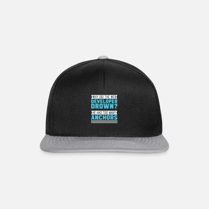 Web Entwickler Webdeveloper Web-Entwickler - Snapback Cap - Schwarz/Grau
