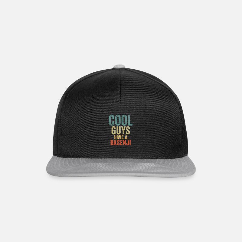Cool Guys have a basenji - Snapback Cap - Schwarz/Grau