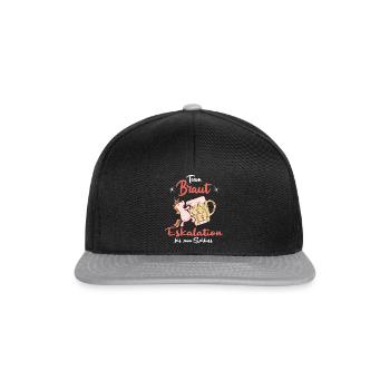 JGA Landwirtin Jungesellenabschied Team Braut - Snapback Cap - Schwarz/Grau - Vorne