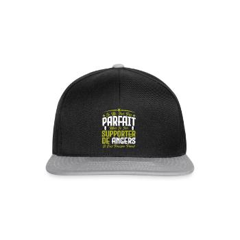 je ne suis pas parfait, supporteur de Angers .SCO - Casquette snapback - noir/gris - Devant