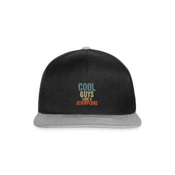 Cool Guys have a schipperke - Snapback Cap - Schwarz/Grau - Vorne