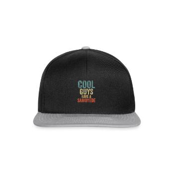 Cool Guys have a samoyede - Snapback Cap - black/grey - Front