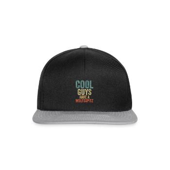 Les Cool Guys ont un wolfsspitz - Casquette snapback - noir/gris - Devant