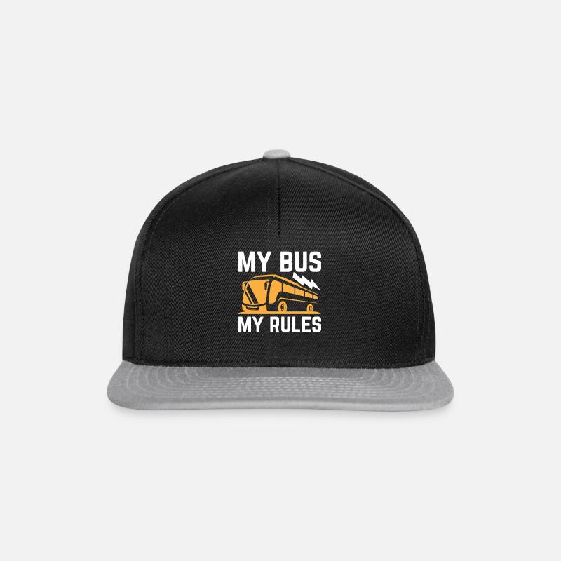 School Bus Driver - My Bus My Rules - Bus Driver - Snapback Cap - black/grey