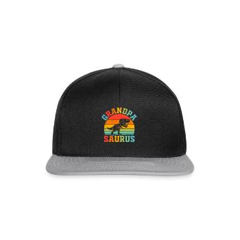 Grandpasaurus - Grandpa Saurus Grandpa Dino - Snapback Cap - black/grey - Front
