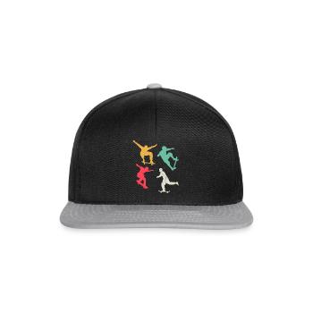 Skater Skatepark Skater Boys Skateboard Skateboard - Snapback Cap - black/grey - Front