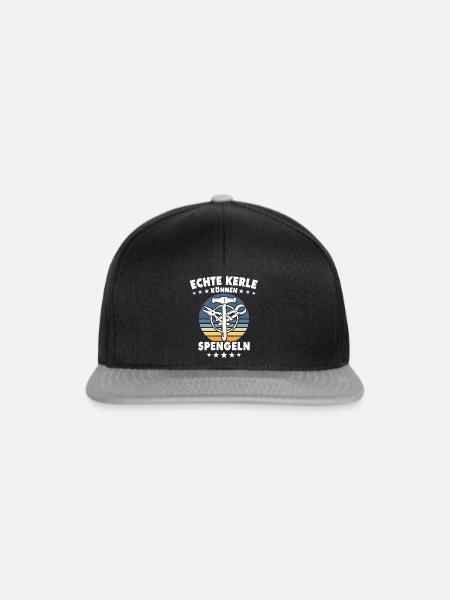 Spengler Beruf Bauspengler Sprüche - Snapback Cap - Schwarz/Grau