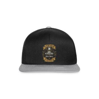 Vintage 18 ans, Idée cadeau d'anniversaire 18 ans. - Casquette snapback - noir/gris - Devant