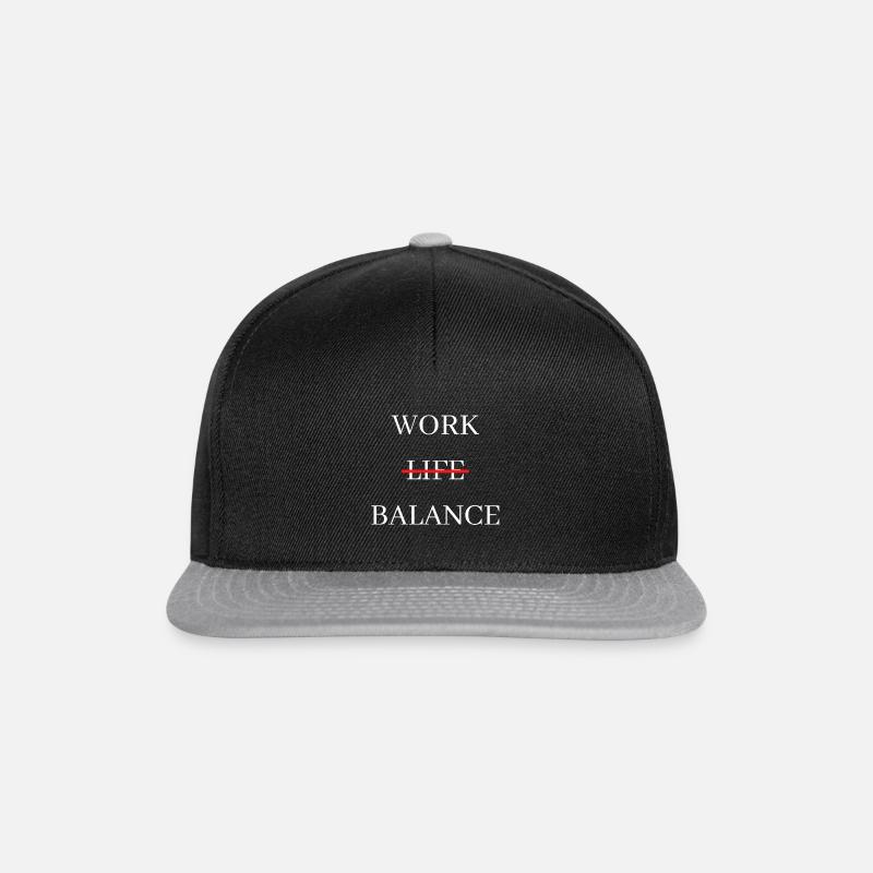 work life balance - Snapback Cap - Schwarz/Grau