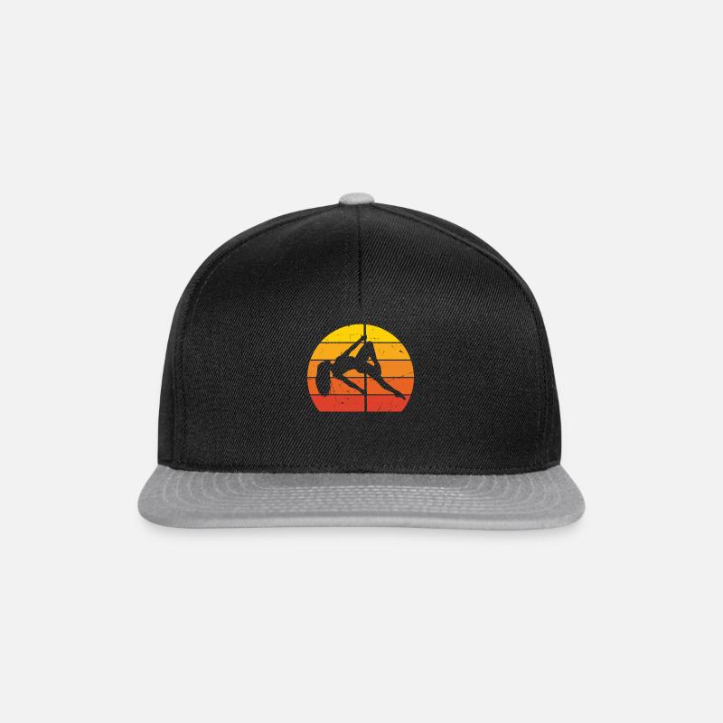 Retro Pole Dance Pole Dancing Girl - Pole Dance - Snapback Cap - Schwarz/Grau