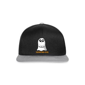 Vous êtes Boo-tiful | Fantôme, Halloween, Fête - Casquette snapback - noir/gris - Devant