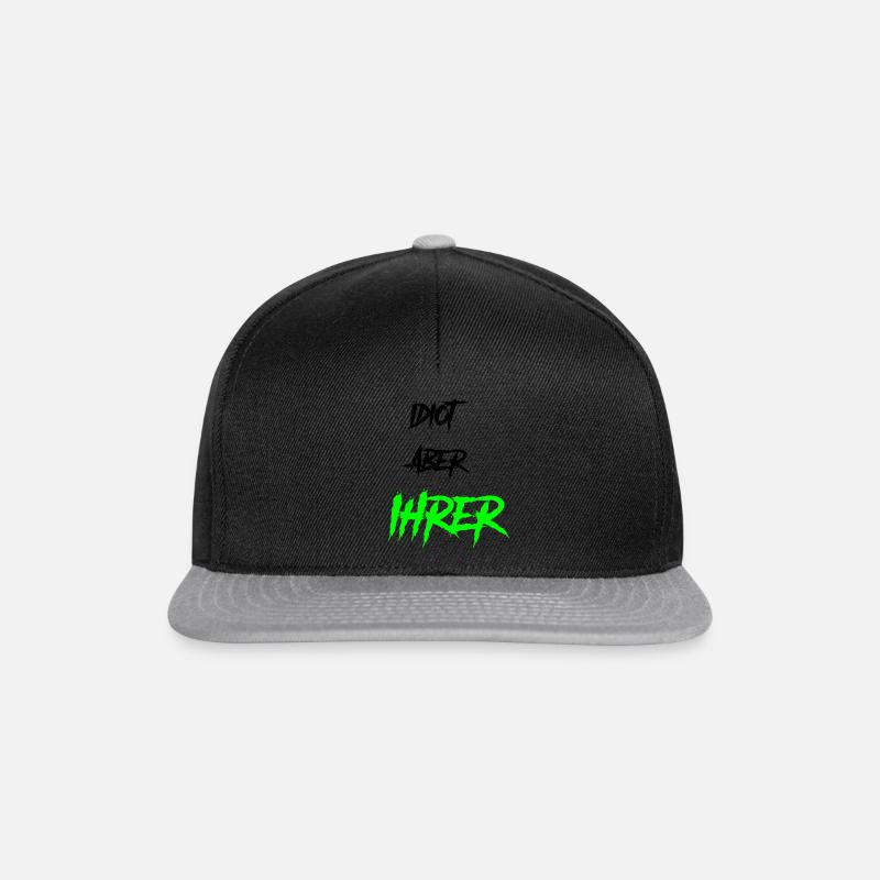 Idiot aber - Snapback Cap - Schwarz/Grau