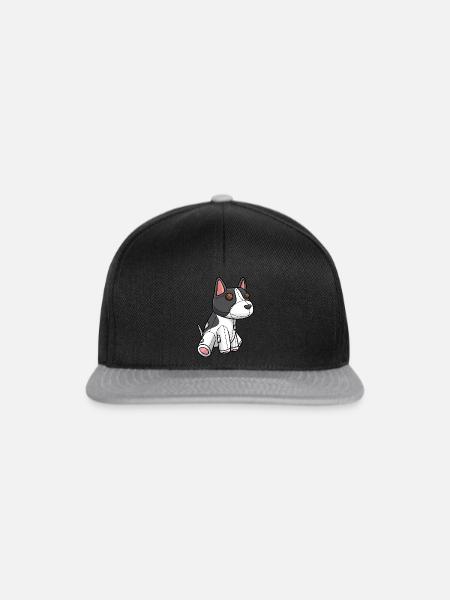 Rat Terrier Hund Kuscheltier - Snapback Cap - Schwarz/Grau