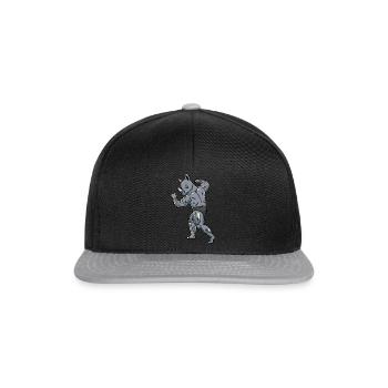 Nashorn Fitness Fitnessstudio Motivation - Snapback Cap - Schwarz/Grau - Vorne