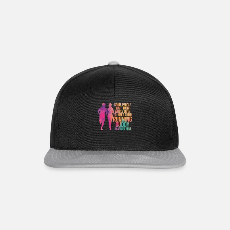 Running Runner Half Marathon - Snapback Cap - black/grey