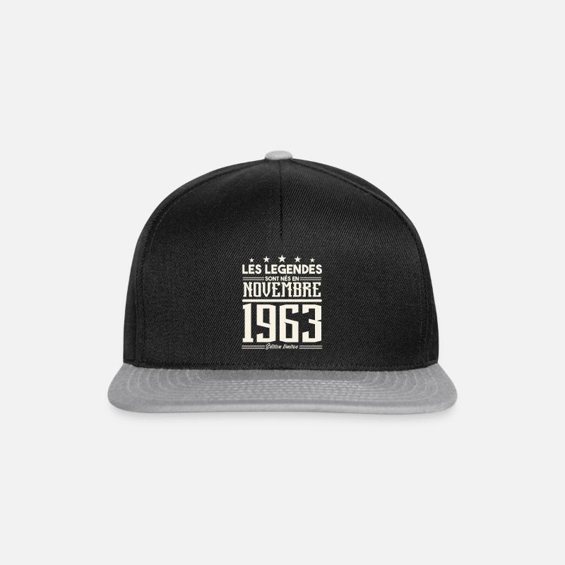 Die Legenden wurden im November 1963 geboren. - Snapback Cap - Schwarz/Grau