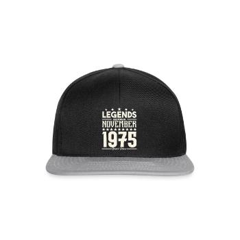 Legends Are Born In November 1975.Gift anniversary - Snapback Cap - black/grey - Front