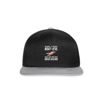 Drag Boat Racing I Drag Boat Driver Speedboat - Snapback Cap - Schwarz/Grau - Vorne