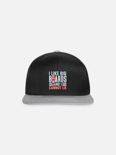 SUP Paddle Board Paddleboarding - Snapback Cap - Schwarz/Grau