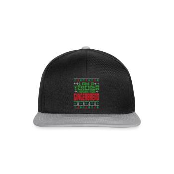 Teacher Christmas Saying - Snapback Cap - black/grey - Front