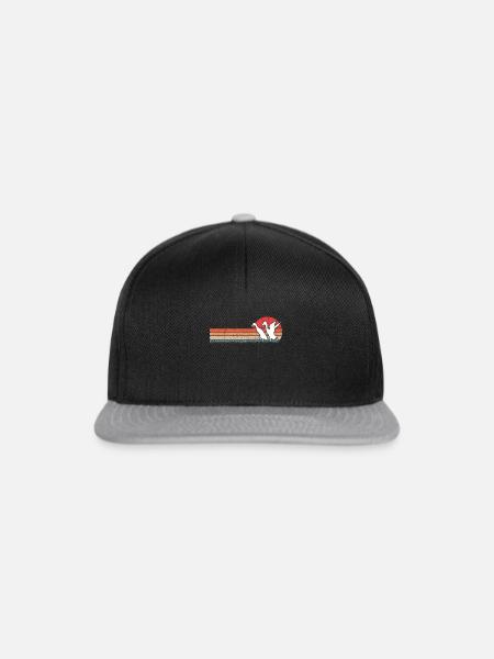 Indische Laufente Retro Flaschenente Vintage - Snapback Cap - Schwarz/Grau