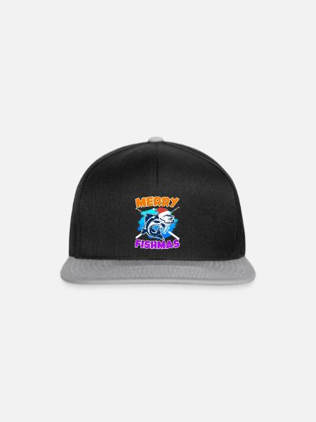 Merry Fishmas Fishing - Snapback Cap - Schwarz/Grau