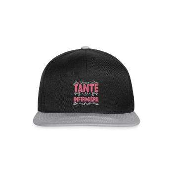 J'ai deux titres tante et Infermière. Cadeau . - Casquette snapback - noir/gris - Devant