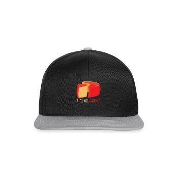Morceau de fromage Gouda - Casquette snapback - noir/gris - Devant