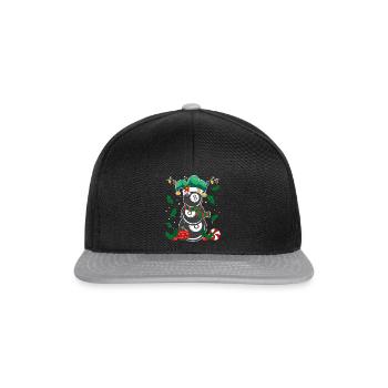 8-Ball Billard Spieler Billiard - Snapback Cap - Schwarz/Grau - Vorne