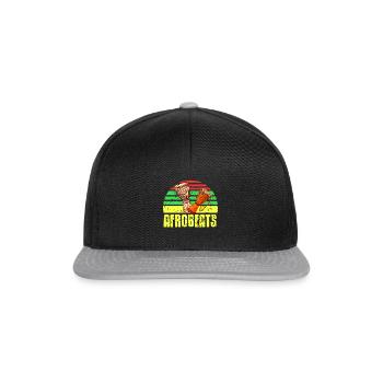 Afrobeat drum soul genre - Snapback Cap - black/grey - Front