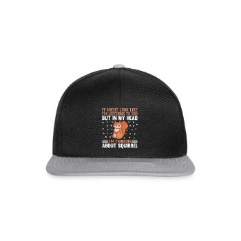 On dirait peut-être que j’écoute - Drôle d’écureuil - Casquette snapback - noir/gris - Devant