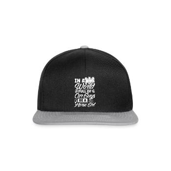 Dictons de cavaliers Chevaux de cavalier - Casquette snapback - noir/gris - Devant
