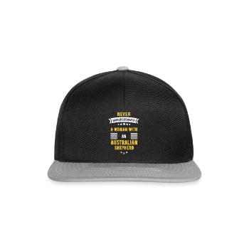 Cadeau de berger australien - Casquette snapback - noir/gris - Devant