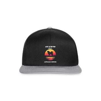 Cadeau de berger australien - Casquette snapback - noir/gris - Devant