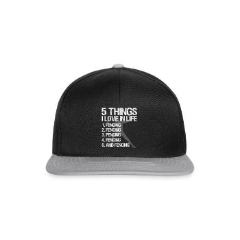 Fencing épée fencing duel gift idea - Snapback Cap - black/grey - Front