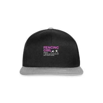 Fencing épée fencing duel gift idea - Snapback Cap - black/grey - Front
