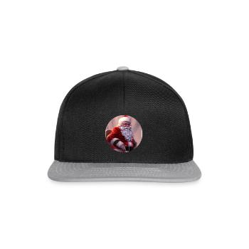 Weihnachtsmann - Snapback Cap - Schwarz/Grau - Vorne