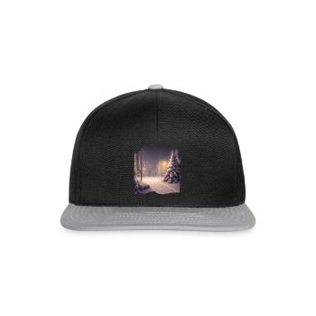 Motif de Noël - Casquette snapback - noir/gris - Devant