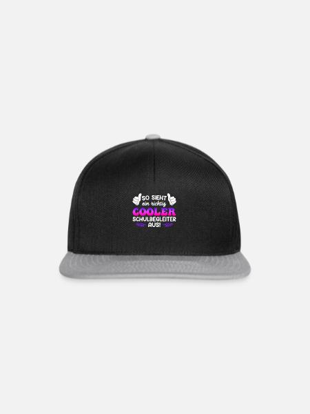 Schulbegleitung Inklusion cooler Schulbegleiter - Snapback Cap - Schwarz/Grau