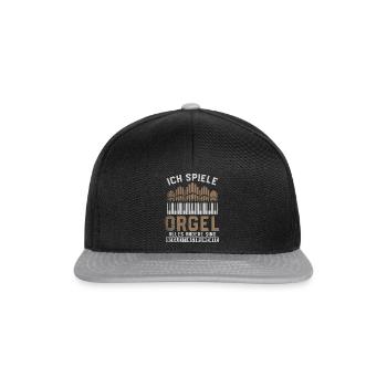 Ich Spiele Orgel Begleitinstrumente - Snapback Cap - Schwarz/Grau - Vorne