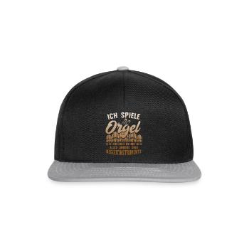 Ich Spiele Orgel Begleitinstrumente - Snapback Cap - Schwarz/Grau - Vorne