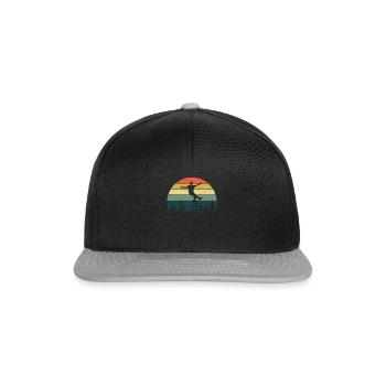 Oldtimer Einrad - Snapback Cap - Schwarz/Grau - Vorne