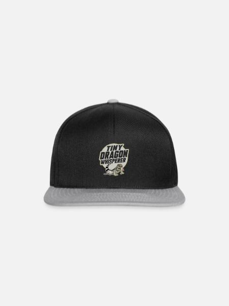 Tegu Eidechse Reptil Herpetologe - Snapback Cap - Schwarz/Grau