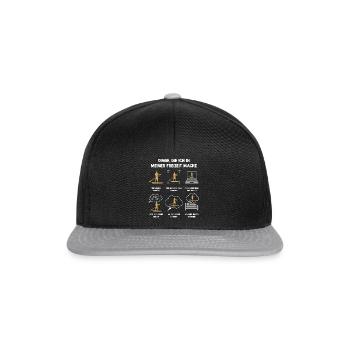 Meine Freizeit v2 30 Sup Board - Snapback Cap - Schwarz/Grau - Vorne