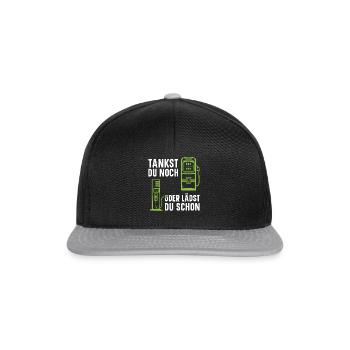 Station de recharge pour voiture électrique Station de remplissage de voiture électrique - Elekt - Casquette snapback - noir/gris - Devant