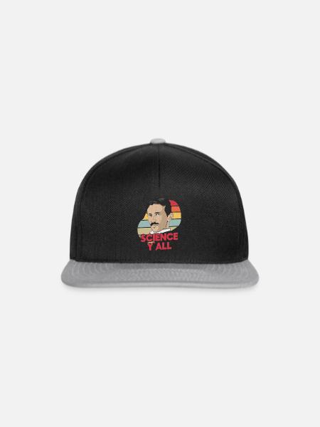 Science Y´All - Nicola Tesla - Snapback Cap - Schwarz/Grau