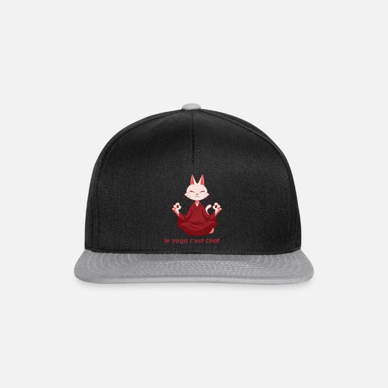 le yoga c est chat - Casquette snapback - noir/gris