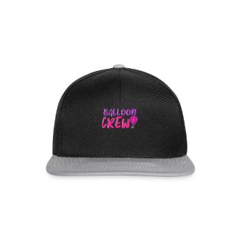 Balloon Crew Heißluftballon Fliegen Schwerelos - Snapback Cap - Schwarz/Grau - Vorne
